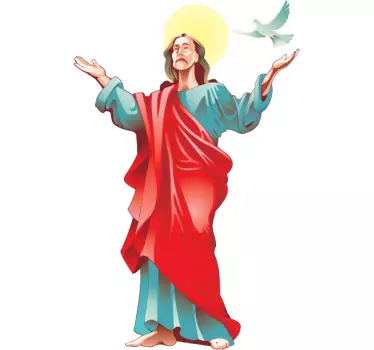 Adesivo Jesus Cristo e a pomba - TenStickers
