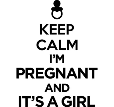 Adesivo Keep Calm I'm Pregnant - TenStickers