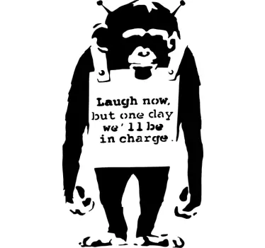 Adesivo macaco Banksy - TenStickers