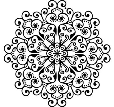 Adesivo parede mandala floral - TenStickers