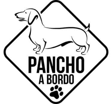 Adesivo personalizável cão salchicha - TenStickers