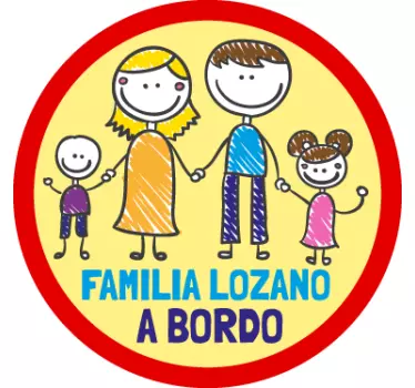 Adesivo Personalizavel Familia a Bordo - TenStickers