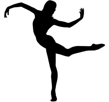 Adesivo silhueta dança contemporânea - TenStickers