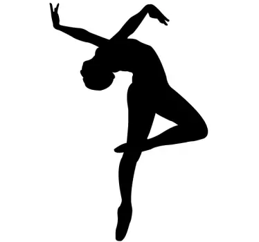 Adesivo silhueta figura bailarina - TenStickers