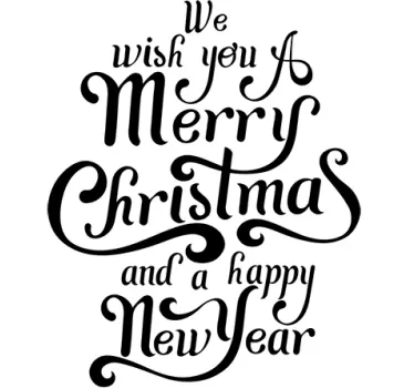 Adesivo we wish you merry christmas - TenStickers