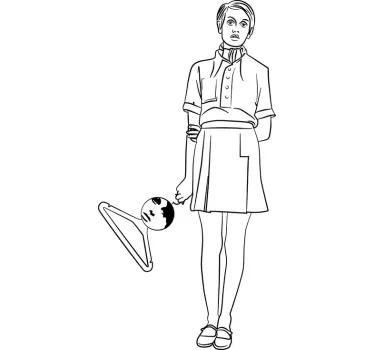 Autocolantes de personagens Rapariga de mini-saia - TenStickers