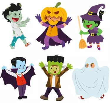 Adesivos personagens assustadoras Halloween - TenStickers