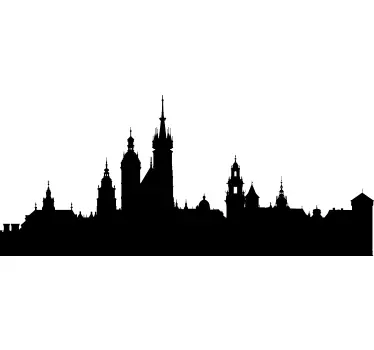 Autecolante decorativo skyline Cracóvia - TenStickers