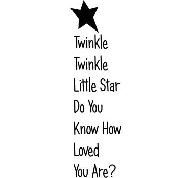 Autocolande infantil twinkle little star - TenStickers