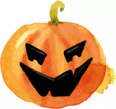 Autocolante Abóbora Halloween Aguarela - TenStickers