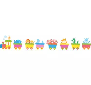 Autocolante azulejo infantil comboio - TenStickers