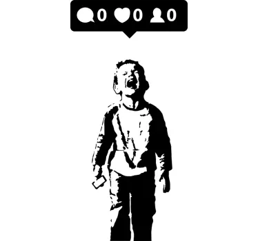Autocolante Bansky zero likes - TenStickers