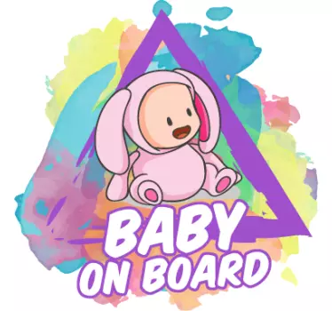 Autocolante Bebé a bordo colorido - TenStickers