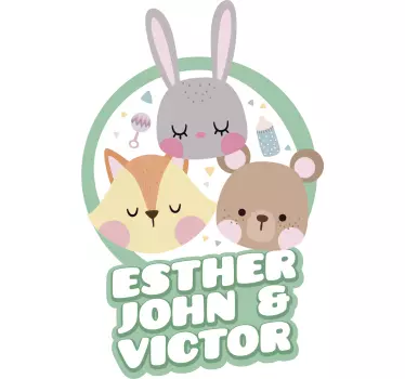 Bebe a bordo personalizado Vários Nomes - TenStickers