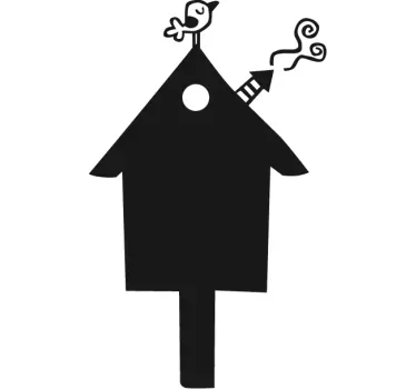 Autocolante casa em quadro preto - TenStickers