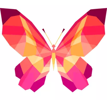 Autocolante com borboletas Borboleta geométrica - TenStickers