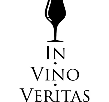 Autocolante com o texto em latim in vino veritas - TenStickers