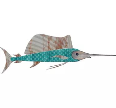 Autocolante decorativo com peixes Peixe espada do mar - TenStickers