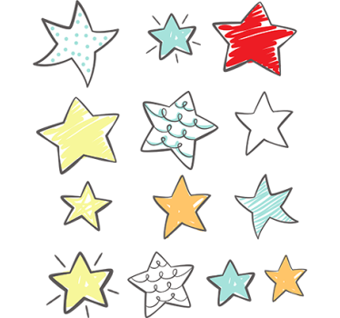 Autocolante conjunto estrelas - TenStickers