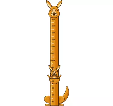 autocolante da carta da altura do medidor do canguru - TenStickers
