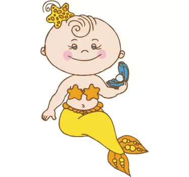 autocolante da criança sereia bebê - TenStickers