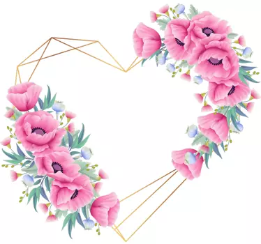 Vinil decorativo de amor do coração de flores de eucalipto - TenStickers