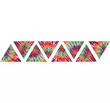 Autocolante de azulejo triângulos Tie Dye - TenStickers