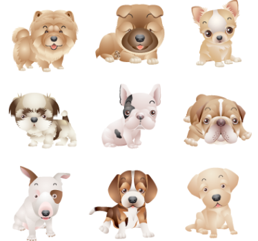 Autocolante de cães Puppies - TenStickers