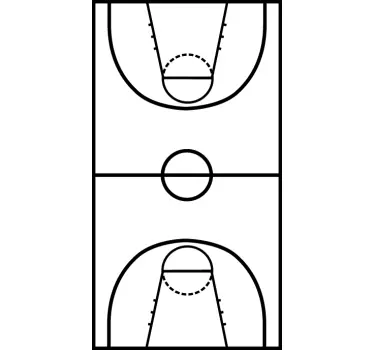 Autocolante de campo de basquetebol - TenStickers