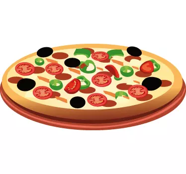 Autocolante de comida pizza de tomate - TenStickers