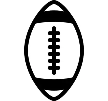 Autocolante de desporto bola de rugby - TenStickers