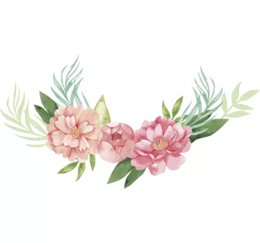 Autocolante de flores Peónias cor pastel - TenStickers
