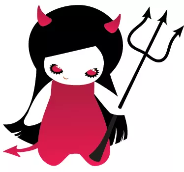 Autocolante de halloween demónio gótico - TenStickers
