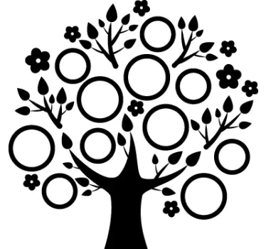 Autocolante de parede árvore de família - TenStickers