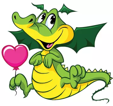 Autocolante de parede infantil Dragão amoroso - TenStickers