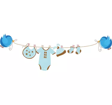 Autocolante de parede infantil roupa de rapaz - TenStickers