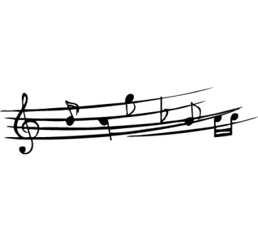 Autocolante de parede notais musicais - TenStickers