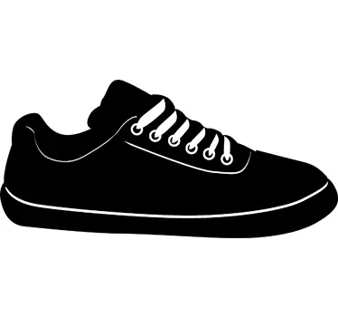 Autocolante de parede sapatilha em quadro preto - TenStickers