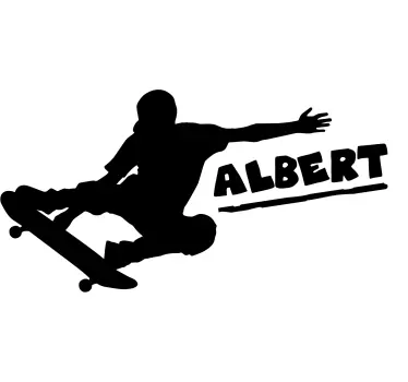 Autocolante de parede Skater personalizado - TenStickers