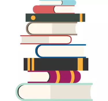 autocolante de pilha de livros infantis - TenStickers