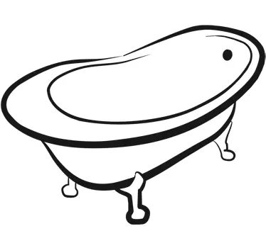 Autocolante de silhuetas de objetos banheira - TenStickers