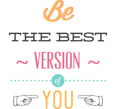 Autocolante de texto motivacional Melhor versão - TenStickers