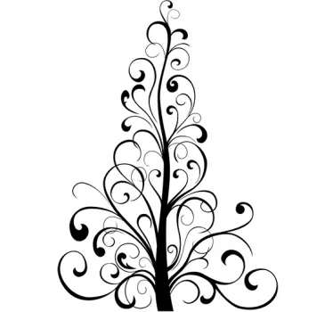 Autocolante decorativo árvore de natal linha - TenStickers