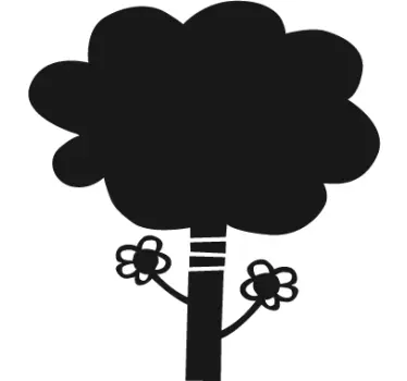 Autocolante decorativo árvore quadro preto - TenStickers