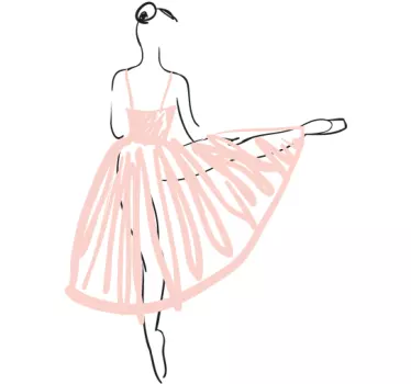 Autocolante decorativo bailarina de balé - TenStickers