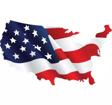 Autocolante decorativo bandeira Estados Unidos - TenStickers