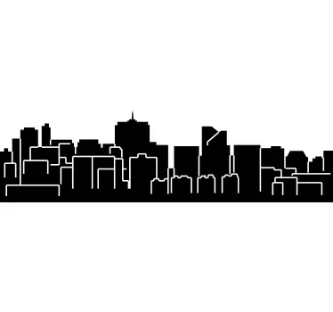 Autocolante decorativo Bruxelas skyline - TenStickers