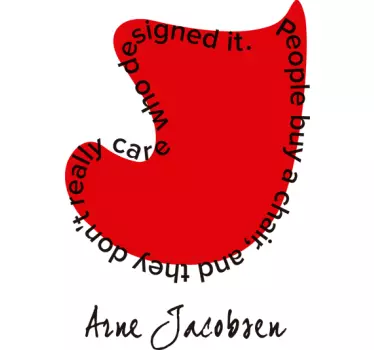 Autocolante decorativo cadeira Jacobsen - TenStickers