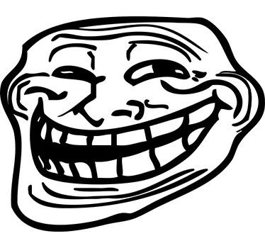 Autocolante decorativo cara de troll - TenStickers