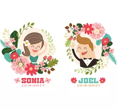 Autocolante decorativo casamento - TenStickers